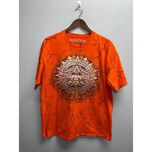 Chichen Itza Shirt Aztec Azteca Culture AOP All over Print Orange Ruins Tee L